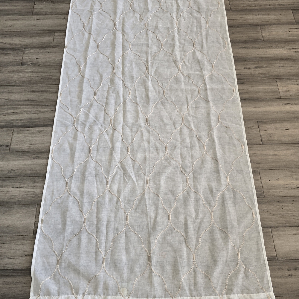 8- 36" x 84" Cream And Beige Light Filtering Grommet Curtains
